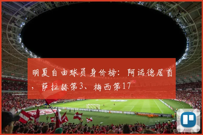 明夏自由球员身价榜：阿诺德居首，萨拉赫第3、梅西第17